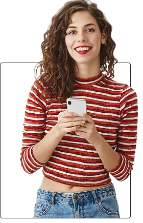Person with phone illustration